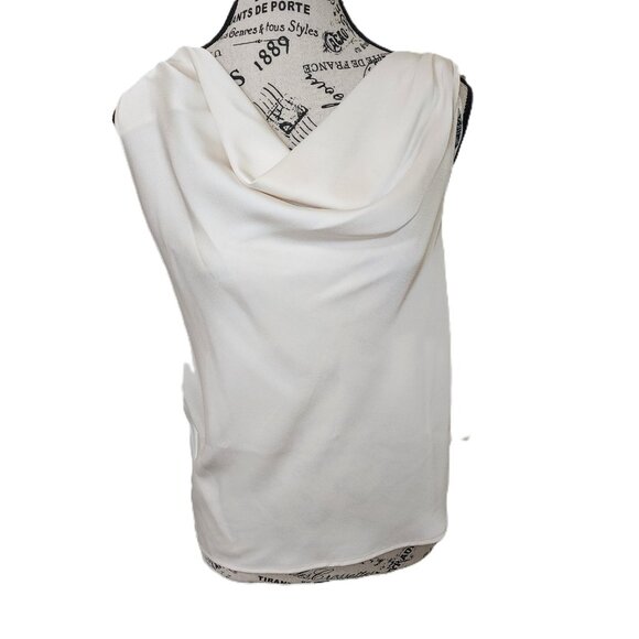 Calvin Klein Cream Cowl Sleeveless Top Size L - Picture 1 of 5